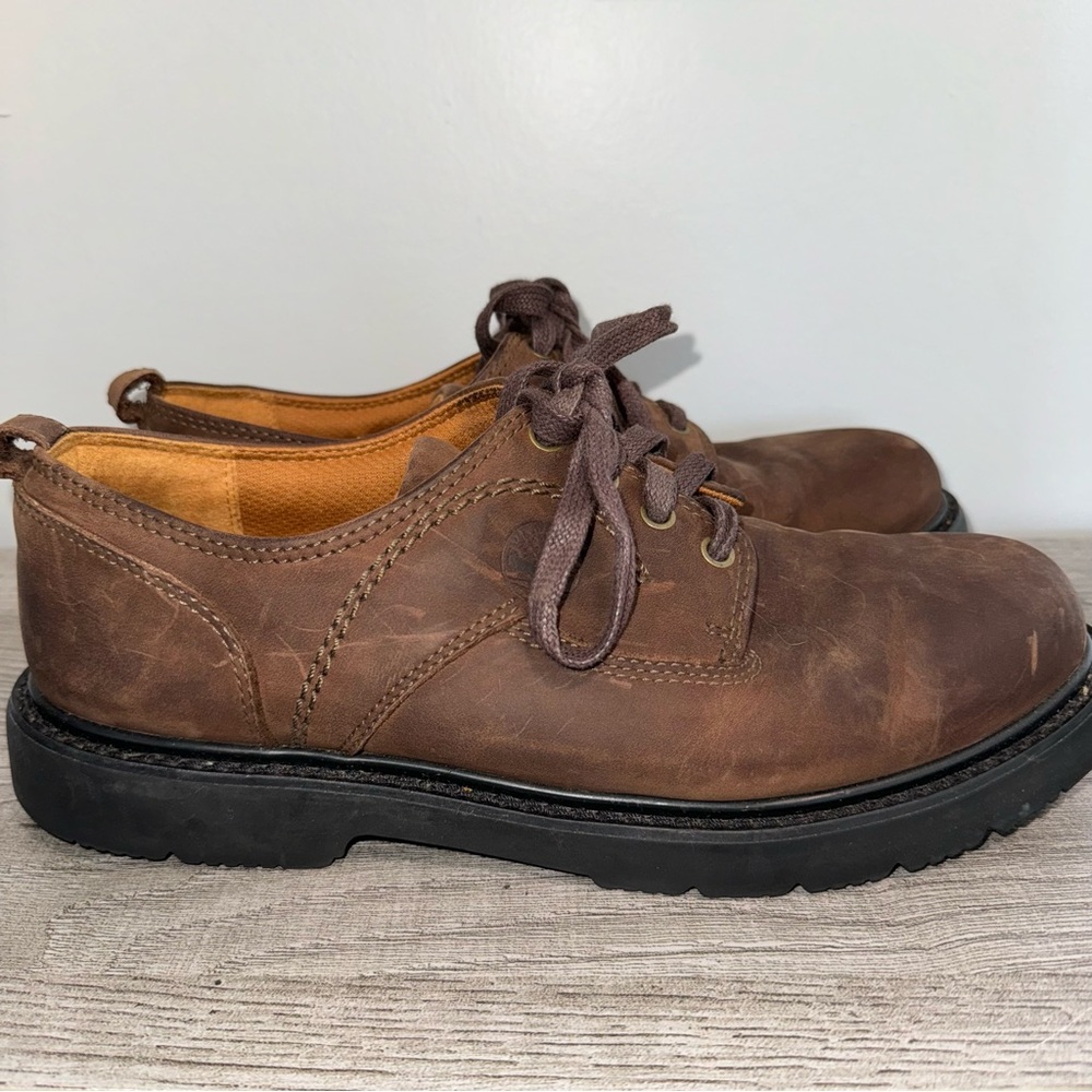 Timberland Shoes 10.5 M Casual Oxford Comfort Brown Leather Lace Up Waterproof